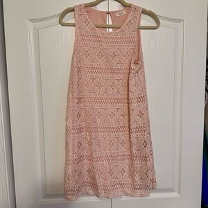 ODDY Pink Lace Mini Dress